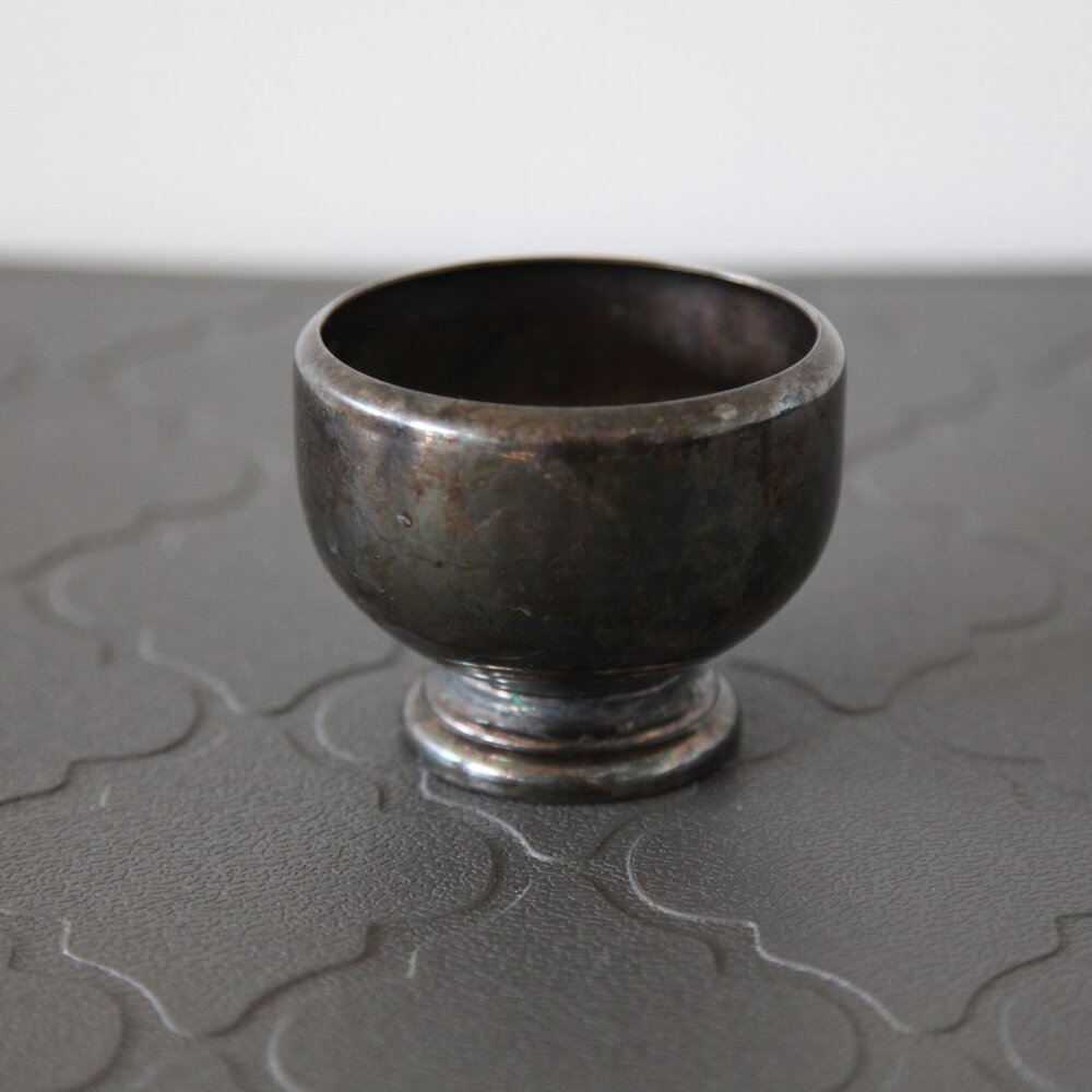 Antique Silver Viking Plated Copper Dish